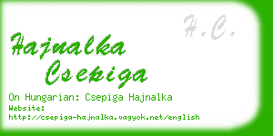 hajnalka csepiga business card